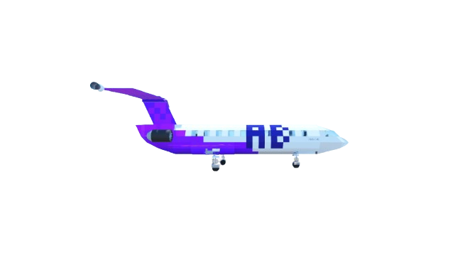 Tuna Inc. AB-400 regional passenger aircraft, extended from the AB-200 design.